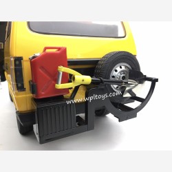 WPL D42 Parts Spare tire carrier with single tire, fuel tank, shovel