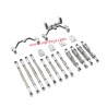 WPL C34 Upgrade Parts Metal Tie Rods, Shocks, Tie Rod Holders Silver