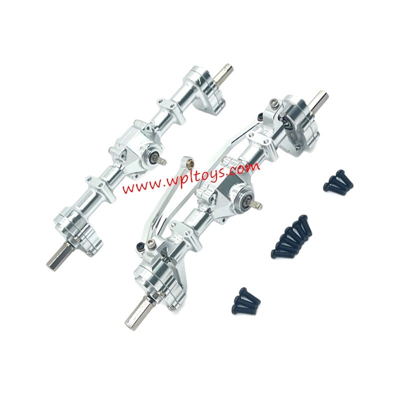 WPL C34 Upgrade Parts Front and Rear Axles silver