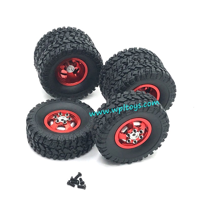 WPL C34 Upgrade Parts Metal Wheel red