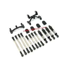 WPL C44 Upgrade Parts Tie Rod, Shock Absorber, Tie Rod Holder black