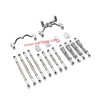 WPL C44 Upgrade Parts Tie Rod, Shock Absorber, Tie Rod Holder silver