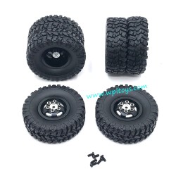 WPL C44 Upgrade Parts Metal Wheel Kit black