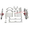 WPL C64 Upgrade Parts Front and Rear Axle Foot Pedals Tie Rods Shock Mounts Servo Mount Set silver