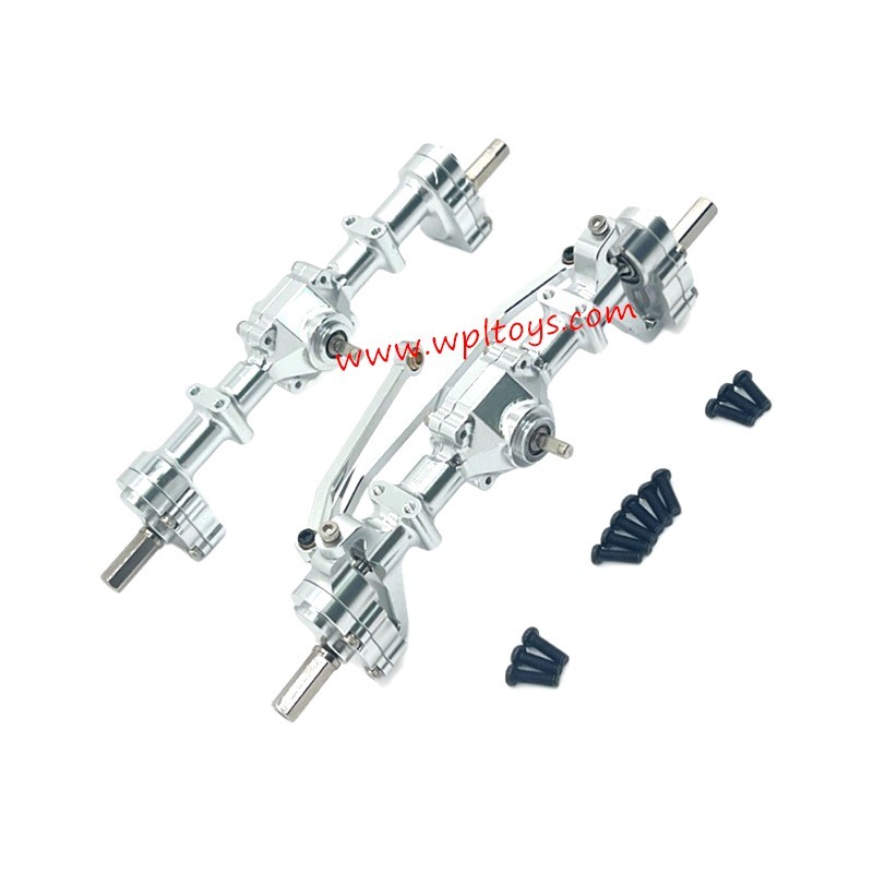 WPL C64 Upgrade Parts Front and Rear Axles silver WPL C64 Upgrade Parts Front and Rear Axles silver