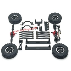 WPL C64 Upgrade Parts Foot Pedals, Hub, Tie Rod, Shock Mount, Servo Mount Kit Black