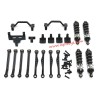 WPL C64 Upgrade Parts Tie Rods, Shock Mount, Tiller Tie Rod Holder, Shock Absorber Black