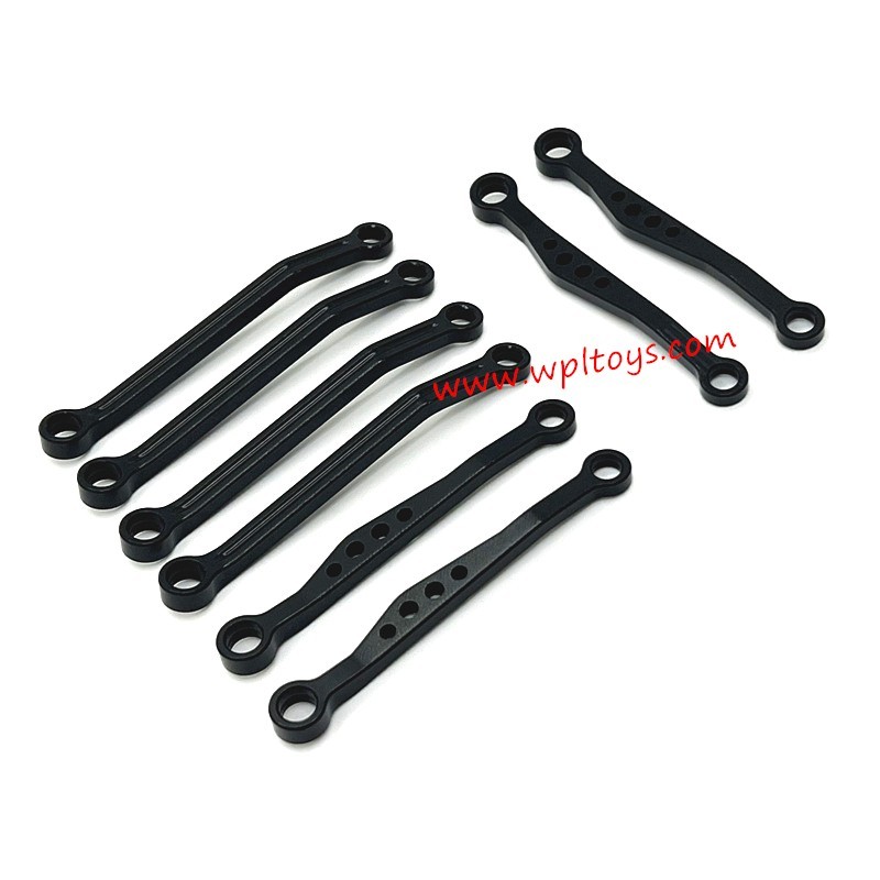 WPL C64 Upgrade Parts Metal Front and Rear Fixed Tie Rods Black
