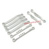 WPL C64 Upgrade Parts Metal Front and Rear Fixed Tie Rods Silver