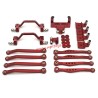 WPL C64 Upgrade Parts Foot Pedal, Tie Rod, Shock Mount, Servo Mount, Tie Rod Holder Red