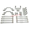 WPL C64 Upgrade Parts Foot Pedal, Tie Rod, Shock Mount, Servo Mount, Tie Rod Holder Silver