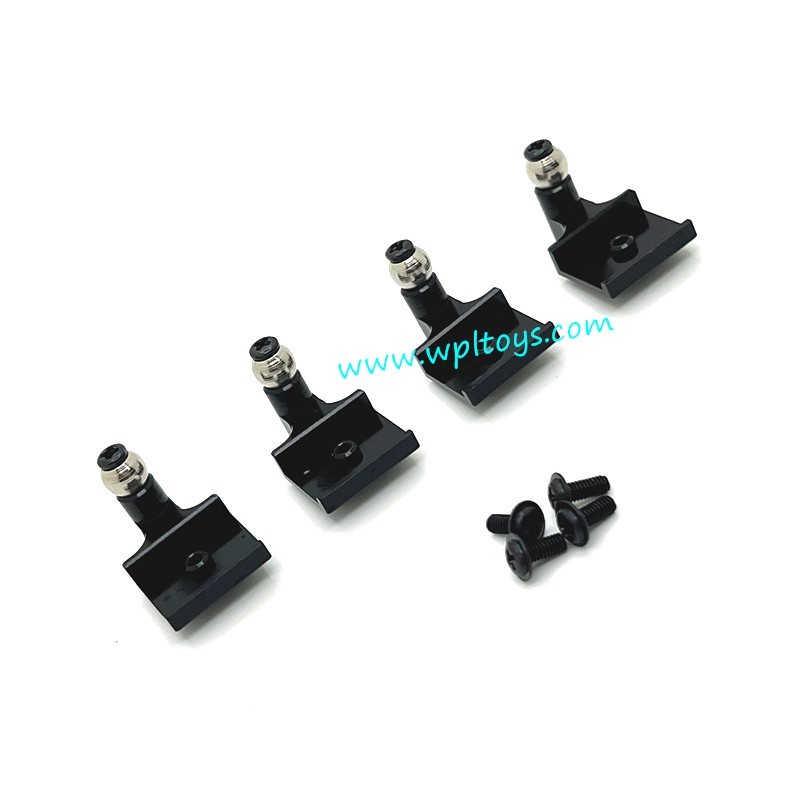 WPL C64 Upgrade Parts Metal Front and Rear Shock Mount Black