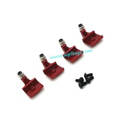 WPL C64 Upgrade Parts Metal Front and Rear Shock Mount Red