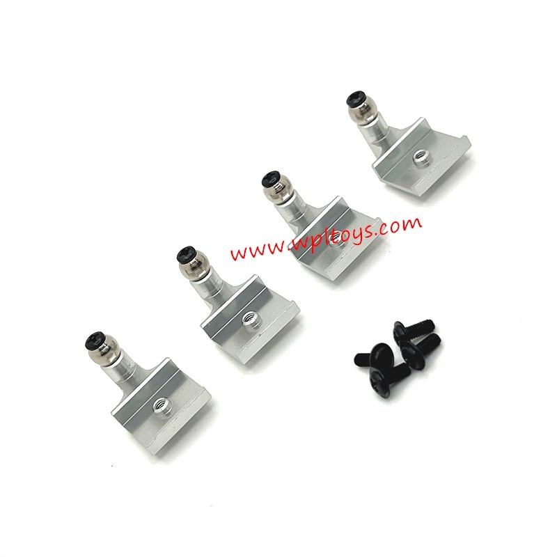 WPL C64 Upgrade Parts Metal Front and Rear Shock Mount Silver