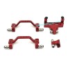 WPL C64 Upgrade Parts Metal Front and Rear Tie Rod Holders, Servo Mount Red