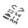 WPL D14 RC Car Upgrade Parts Metal Steering cup, upper/lower swing arm, steering set Black