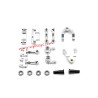 WPL D14 RC Car Upgrades Metal Steering cup, swing arm, steering set silver