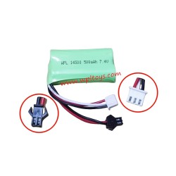 WPL C24 RC Car Parts 7.4V 500mah Battery (Dual Wire 2P)