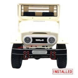 WPL C34 Upgrade Parts Metal Front Bumper installed