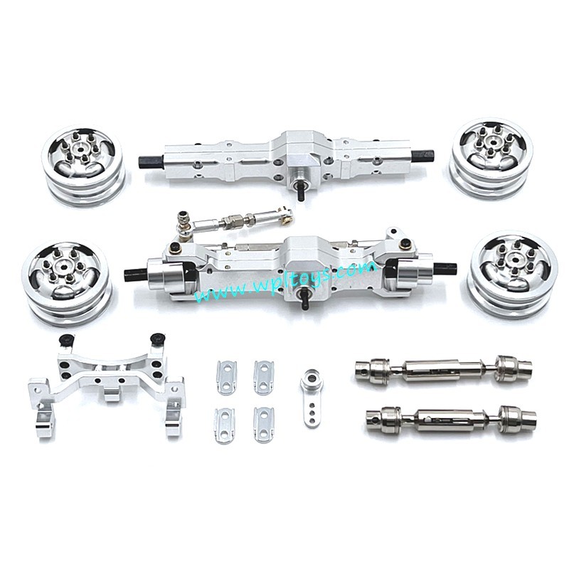 WPL C74 Upgrade Parts Axle Tiller Block Hub Drive Shaft silver WPL C74 Upgrade Parts Axle Tiller Block Hub Drive Shaft silver