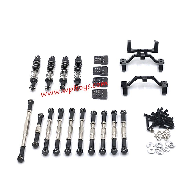 WPL B14 Upgrade Parts Metal Modification Kit black front WPL B14 Upgrade Parts Metal Modification Kit black front