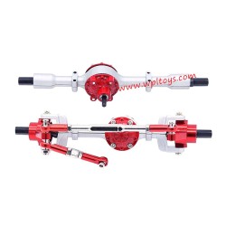 WPL B36 Upgrades Front and Rear Axle Assemblies silver red