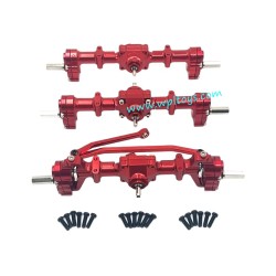 WPL B36 Upgrades Front, middle and rear axles Red