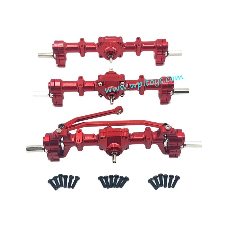 WPL B36 Upgrades Front, middle and rear axles Red WPL B36 Upgrades Front, middle and rear axles Red