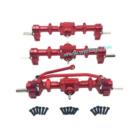 WPL B36 Upgrades Front, middle and rear axles Red