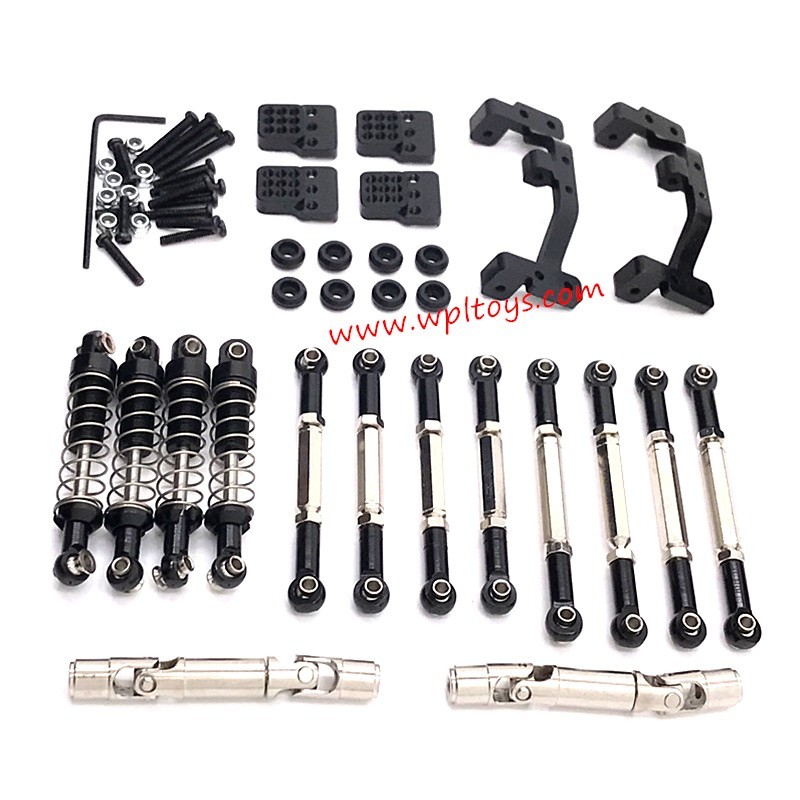 WPL C14 Upgrade Parts Metal Upgrade Kit Black WPL C14 Upgrade Parts Metal Upgrade Kit Black
