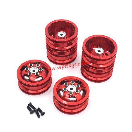 WPL C14 Upgrade Parts Metal Conversion Tire red