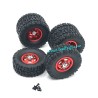 WPL C14 Upgrade Parts Metal Wheels (Front single wheel + rear double wheel) red