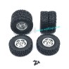 WPL C14 Upgrades Metal Wheels (Front single wheel + rear double wheel) silver