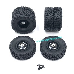 WPL C14 Upgrades Metal Wheels (Front single wheel + rear double wheel) black