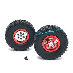 WPL C14 Upgrade Parts Metal Wheels (Front single wheel) red