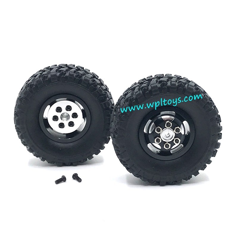 WPL C14 Upgrade Parts Metal Wheels (Front single wheel) black WPL C14 Upgrade Parts Metal Wheels (Front single wheel) black