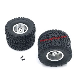 WPL C14 Upgrade Parts Metal Wheels (Rear double wheel) silver