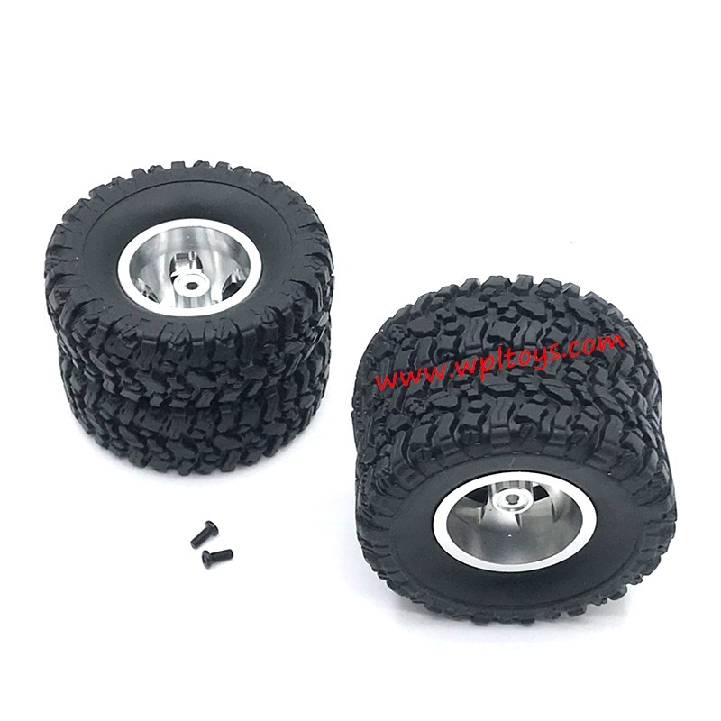 WPL C14 Upgrade Parts Metal Wheels (Rear double wheel) silver WPL C14 Upgrade Parts Metal Wheels (Rear double wheel) silver