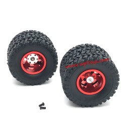WPL C14 Upgrade Parts Metal Wheels (Rear double wheel) red