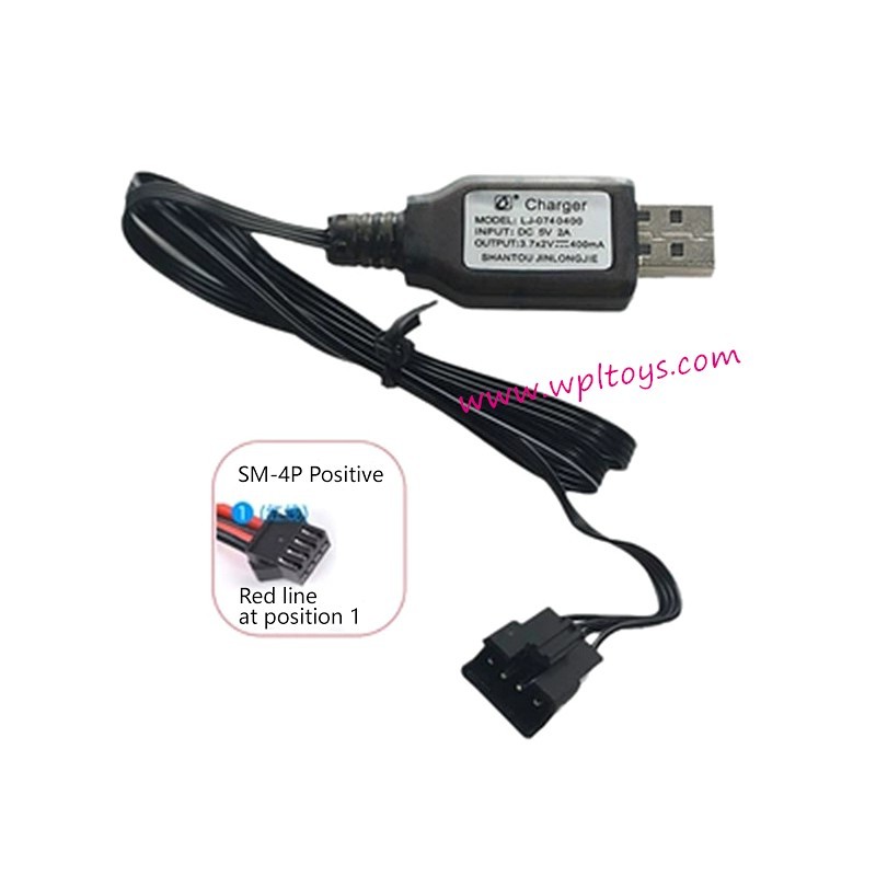 WPL D42 Parts SM-4P USB Charging Cable WPL D42 Parts SM-4P USB Charging Cable