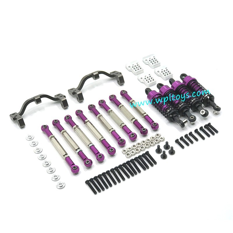 WPL C14 RC Car Upgrades Metal Assembly Kit purple WPL C14 RC Car Upgrades Metal Assembly Kit purple
