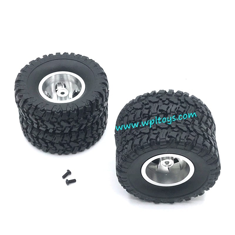 WPL C24 RC Car Upgrade Parts Metal Gravel Wheels silver